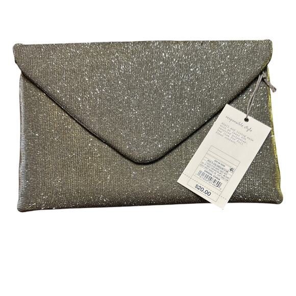 Golden Sparkling Metallic Cloth Color Reflecting 9.5 by 7 in. NWT - Picture 1 of 16